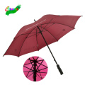 China wholesale factory xiamen hand open 46'' advertising OEM ODM promotional stick luxury burgundy umbrellas with logo prints